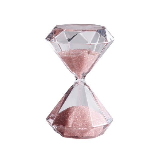 Geometric Diamond Glass Sand Timer - 30 Minute