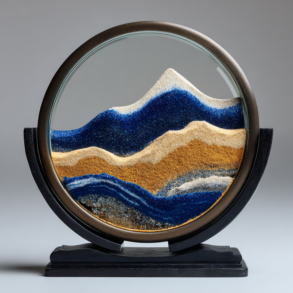 3D Moving Sand Art Picture - Deep Sea Blue